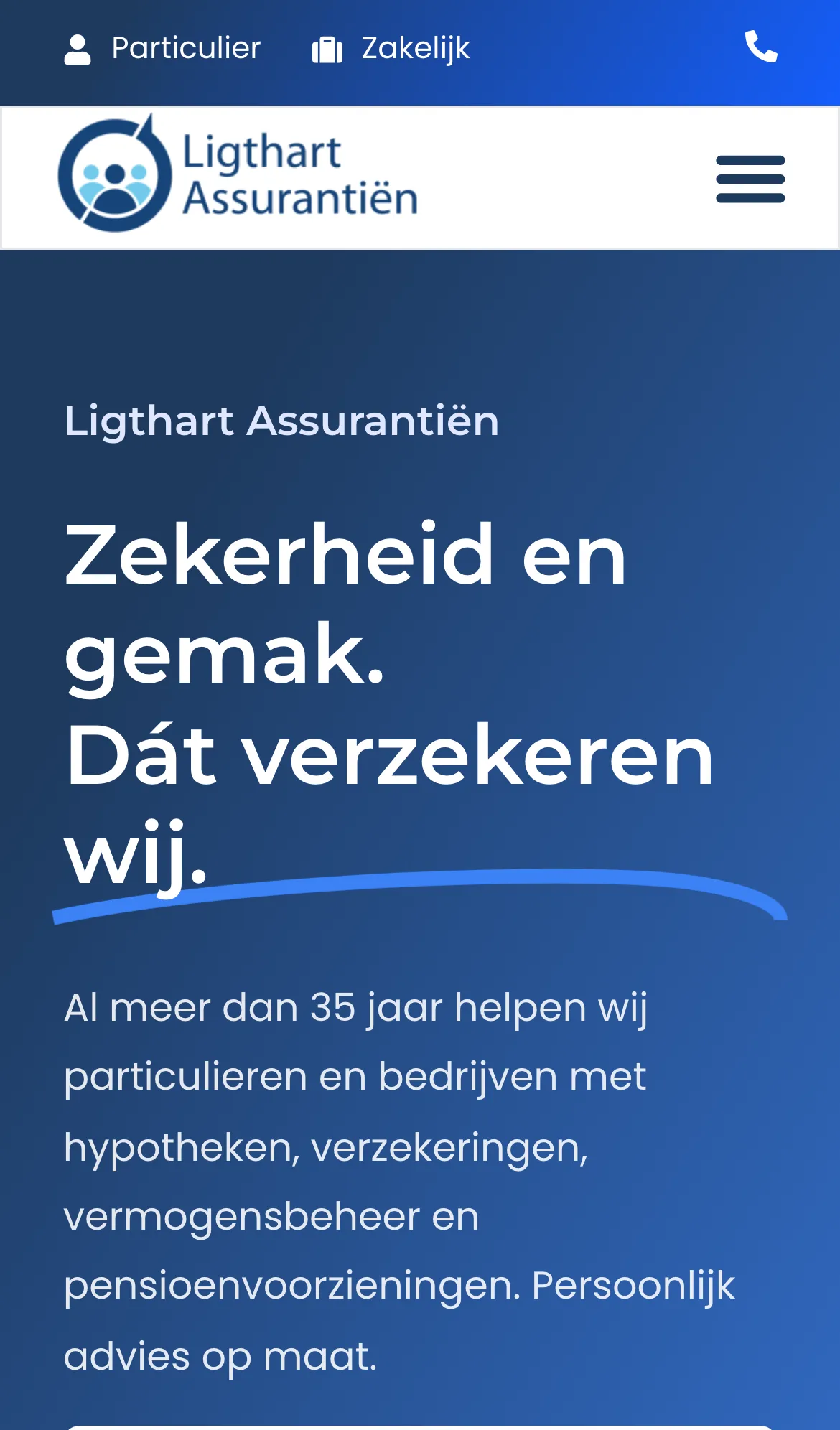 Mobiele weergave Ligthart Assurantiën