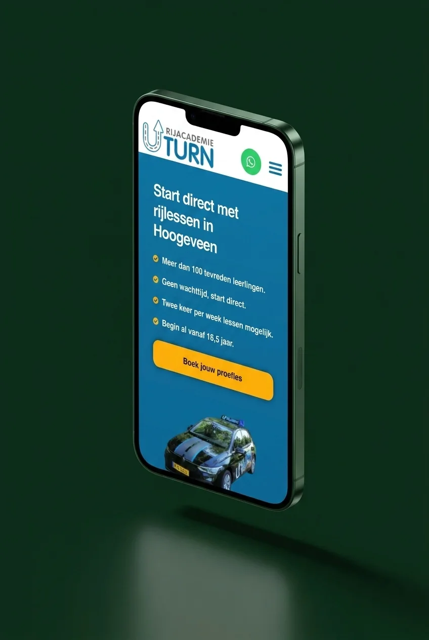 Website van Rijacademie Uturn