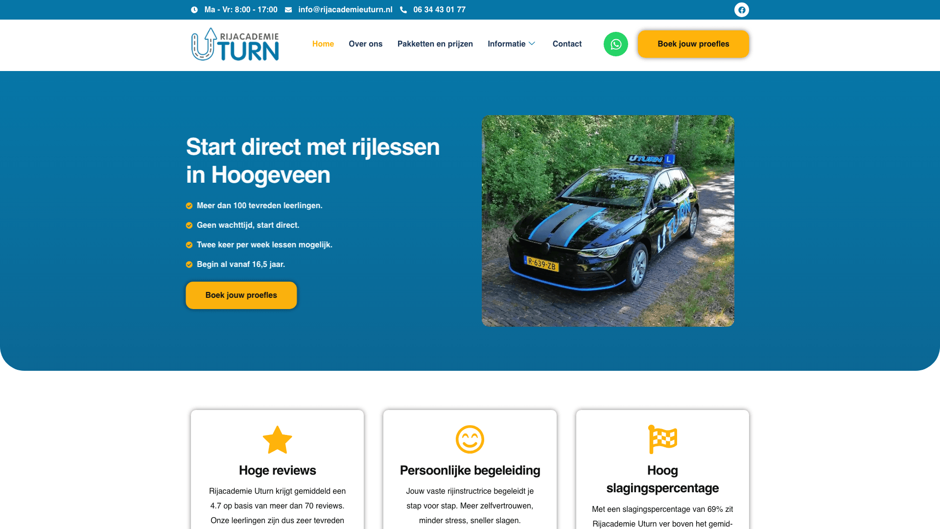 Screenshot van Rijacademie Uturn
