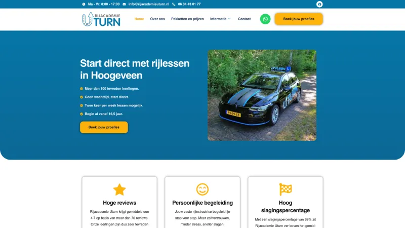 Screenshot van Rijacademie Uturn
